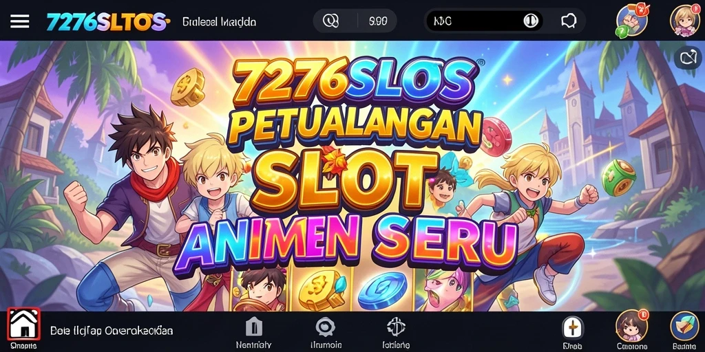 Tampilan gameplay menarik di dunia anime penuh warna.