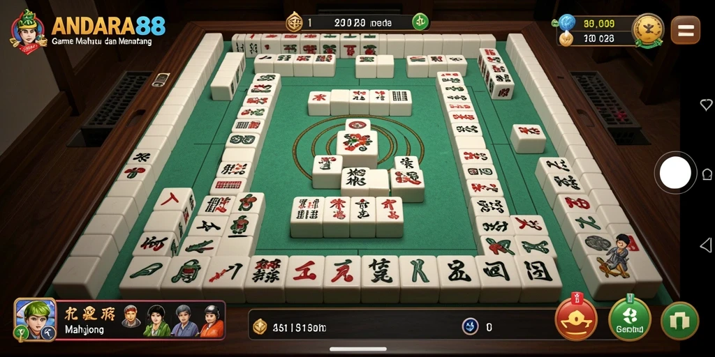 Tangkapan layar ANDARA88 menampilkan aksi bermain Mahjong yang menyenangkan.