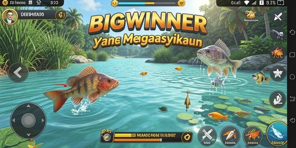 Tangkapan ikan yang memukau dalam gameplay BIGWINNER.