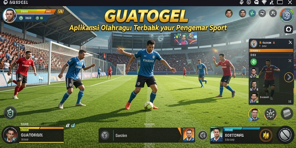 Screenshot GUATOGEL menampilkan fitur interaktif olahraga yang menarik.