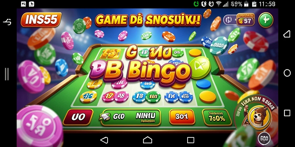 Tampilan gameplay INS55 menampilkan suasana Bingo yang seru.