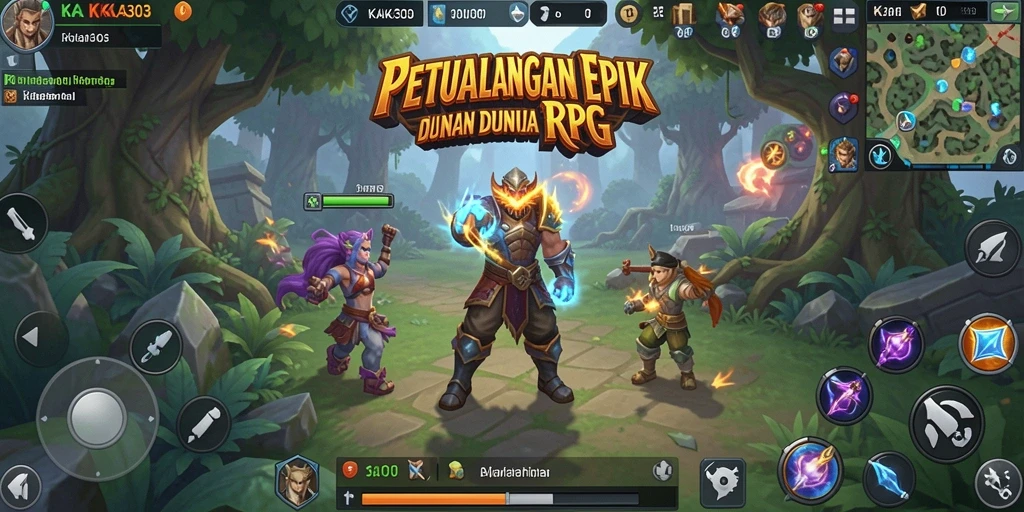 Tampilan gameplay KAKA303 yang menampilkan petualangan RPG yang epik.