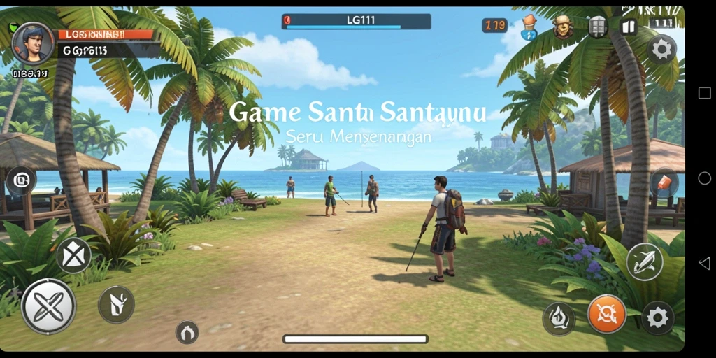 Tampilan gameplay LG111 yang ceria dan menghibur.