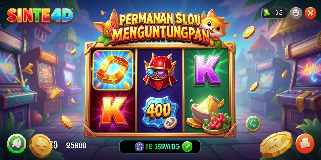 Screenshot gameplay SINTE4D menampilkan keseruan bermain slot.